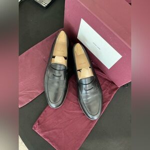 John Lobb Classic Black Leather Loafers